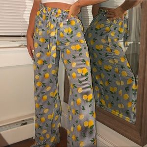 Lemon striped pants